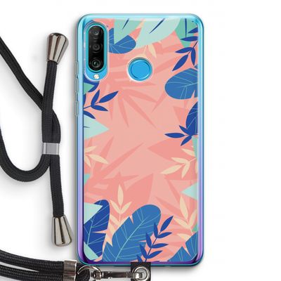 Tropisch: Huawei P30 Lite Transparant Hoesje met koord