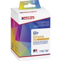 Edding Inktcartridge vervangt Epson T3476, T3471, T3472, T3473, T3474, 34XL Compatibel Combipack Zwart, Cyaan, Magenta, Geel EDD-597 18-597-01