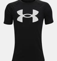 Under Armour Tech Big Logo T-Shirt Kids Zwart - Maat 128 - Kleur: Zwart | Soccerfanshop