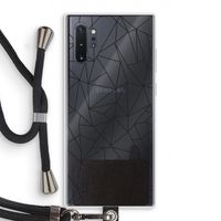 Geometrische lijnen zwart: Samsung Galaxy Note 10 Plus Transparant Hoesje met koord