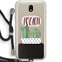 I love cacti: Samsung Galaxy J7 (2017) Transparant Hoesje met koord