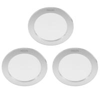 Philips Set van 3 inbouwspotsDiamond Ø 9,5cm metaalgrijs - 77809500 Philips Set van 3 inbouwspotsDiamond Ø 9,5cm metaalgrijs - 77809500
