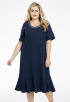 Yoek Jurk mets | Blauw | Maat 54/56