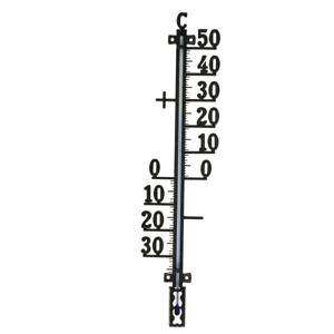 TFA Buiten Thermometer - analoog - metaal - zwart - 41 x 10 cm