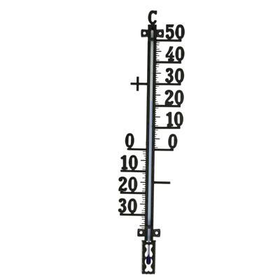 TFA Buiten Thermometer - analoog - metaal - zwart - 41 x 10 cm