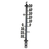 TFA Buiten Thermometer - analoog - metaal - zwart - 41 x 10 cm