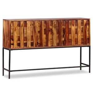 The Living Store Sheeshamhouten dressoir - 120 x 30 x 80 cm - met smeedijzeren poten