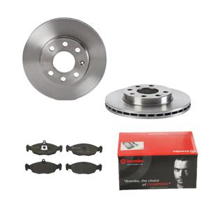 Remmenset, remschijf BREMBO, Remschijftype: Binnen geventileerd, Inbouwplaats: Vooras, u.a. für Opel, Vauxhall