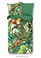 Good Morning Kinderdekbedovertrek "dinosaurussen" - Groen - (135x200 cm) - Katoen