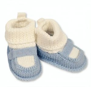 Nursery Time babysloffen junior 0-6 maanden lichtblauw/wit