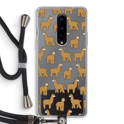Alpacas: OnePlus 8 Transparant Hoesje met koord