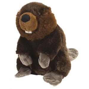 Wild Republic Pluche bever knuffel - bruin - 20 cm - Dieren speelgoed bevers knuffels