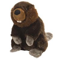 Wild Republic Pluche bever knuffel - bruin - 20 cm - Dieren speelgoed bevers knuffels - thumbnail