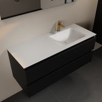 MONDIAZ AIVY 120cm badmeubel Urban, wastafel Talc solid surface rechts 1 kraangat (AI-351641TALC-SI - AI-M120URRE) - thumbnail