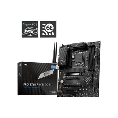 MSI PRO B760-P WIFI DDR4 Moederbord Socket Intel LGA 1700 Vormfactor Micro-ATX