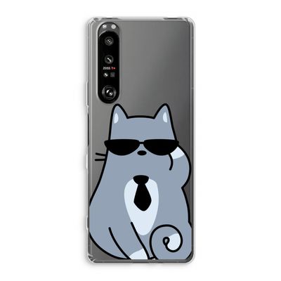 Cool cat: Sony Xperia 1 III Transparant Hoesje