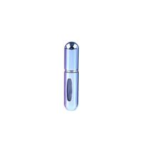 Portable mini aluminium hervulbare parfum fles spray lege cosmetische containers verstuiver capaciteit: 5ml (helder blauw)