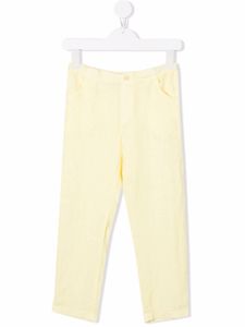 Siola pantalon droit en lin - Jaune