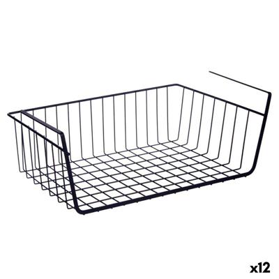 Mand voor keukenplank Kinvara W4175S 450 PDQ W4175S 450 PDQ Zwart Metaal Ijzer 42 x 14 x 26 cm 45 x 32 x 28 cm (12 Stuks)
