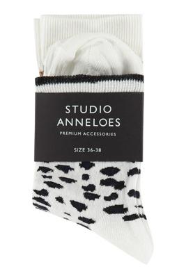 SA socks animal - off white/bright blue - 07087