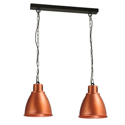 Masterlight Roodkoperen eetkamerlampIndustria 2x27 roodkoper met zwart - 2007-55-55-K-70-2