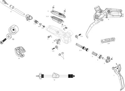 SRAM schijfrem "g2 ultimate" disc brake g2 ultim. fr.950mm black