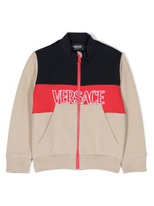 Versace Kids veste à design colour block - Marron