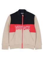 Versace Kids veste à design colour block - Marron - thumbnail