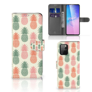 Samsung S10 Lite Book Cover Ananas