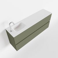 Toiletmeubel Mondiaz Ada | 120 cm | Meubelkleur Army | Lex wastafel Talc Links | 1 kraangat