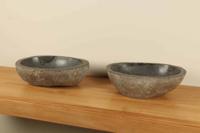 Waskommen riviersteen set RM070304AB, 46x30x15 cm