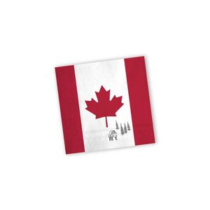 Papieren Canada vlaggetjes servetten 20x stuks   -