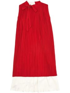 MM6 Maison Margiela robe mi-longue à design superposé - Rouge