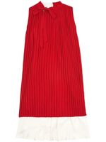 MM6 Maison Margiela robe mi-longue à design superposé - Rouge