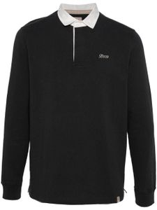 Boggi Milano polo en coton à logo brodé - Noir