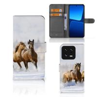 Xiaomi 13 Pro | Telefoonhoesje | Met pasjeshouder | Paarden