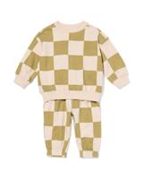 HEMA Babykleding sweatset blokken groen (groen)