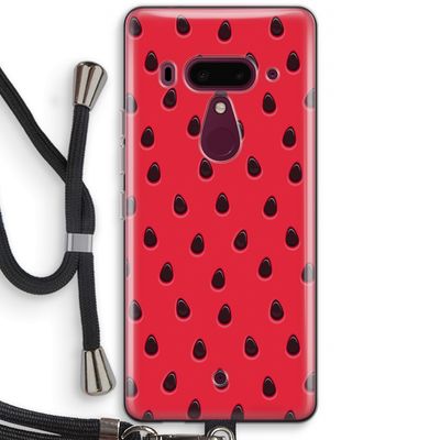 Watermelon: HTC U12+ Transparant Hoesje met koord