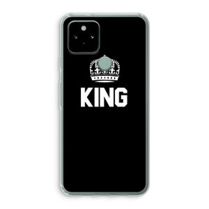 King zwart: Google Pixel 5 Transparant Hoesje