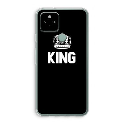 King zwart: Google Pixel 5 Transparant Hoesje