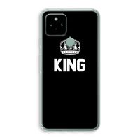 King zwart: Google Pixel 5 Transparant Hoesje