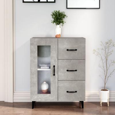 Dressoir 69,5x34x90 cm bewerkt hout betongrijs