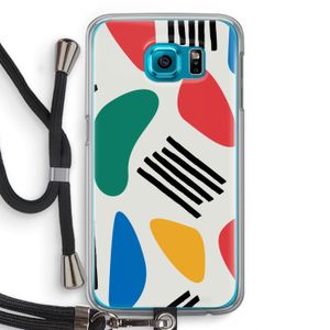 Illustratieve pop 1: Samsung Galaxy S6 Transparant Hoesje met koord
