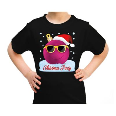 Foute kersttrui T-shirt - Voor kinderen - Coole kerstbal - Christmas party - zwart Foute kersttrui T-shirt - Voor kinderen - Coole kerstbal - Christmas party - zwart