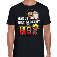 Funny emoticon t-shirt Had je niet gedacht he zwart heren - thumbnail