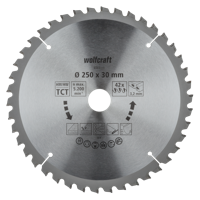 Wolfcraft Tafelcirkelzaagblad | HM | 42 Zähne | Ø250mm | 1 stuk - 6583000 Wolfcraft Tafelcirkelzaagblad | HM | 42 Zähne | Ø250mm | 1 stuk - 6583000