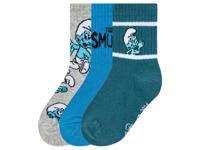 3 paar kindersokken (turquoise/grijs/blauw, 23-26)