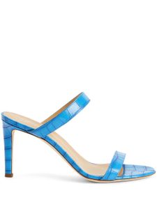 Giuseppe Zanotti mules en cuir Calista à double brides 85 mm - Bleu