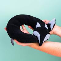 Noah The Fox Verwarmd nekkussen - Zwart