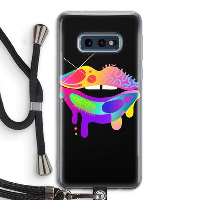Lip Palette: Samsung Galaxy S10e Transparant Hoesje met koord